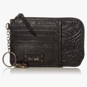 the sak Iris Black Leather Wallet with Keychain
